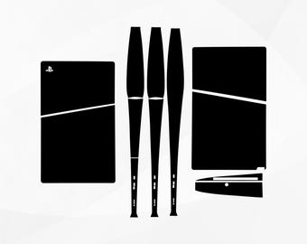 PS5 SLIM DIGITAL Skin Vorlage | Vinyl Wrap Schnittdatei für Cricut & Silhouette | SVG DXFSofortiger Download
