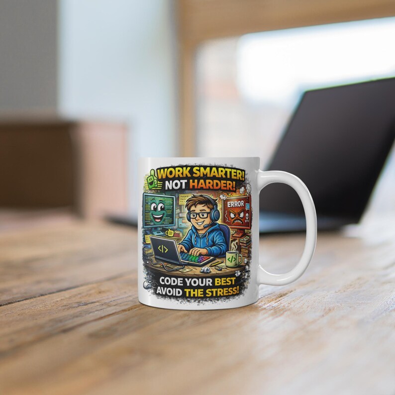 Programmer Mug, Work Smarter Coding Coffee Cup, Developer Gift - Etsy