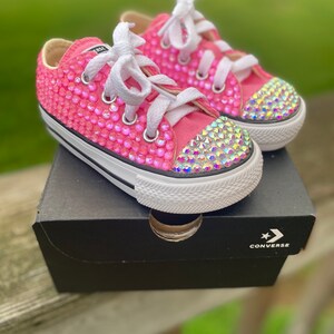 Pink Rhinestone Converse