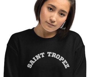 Embroidered Saint Tropez unisex sweatshirt