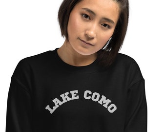 Embroidered Lake Como unisex sweatshirt