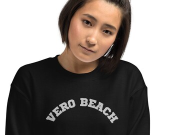 Embroidered Vero Beach unisex sweatshirt