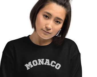 Embroidered Monaco unisex sweatshirt