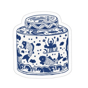 Ginger Jar Kiss Cut-stickers - 3 "x 3"