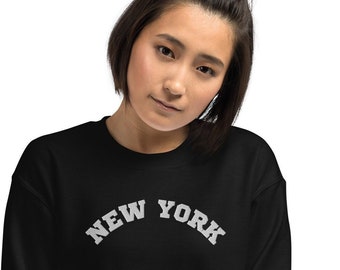 Geborduurd unisex sweatshirt uit New York