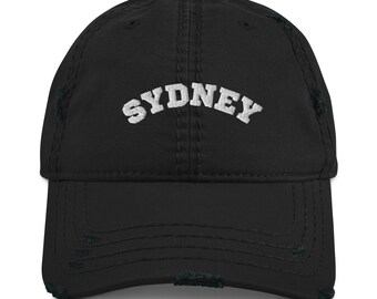 Embroidered Sydney distressed baseball hat