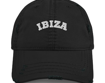Embroidered Ibiza distressed baseball hat