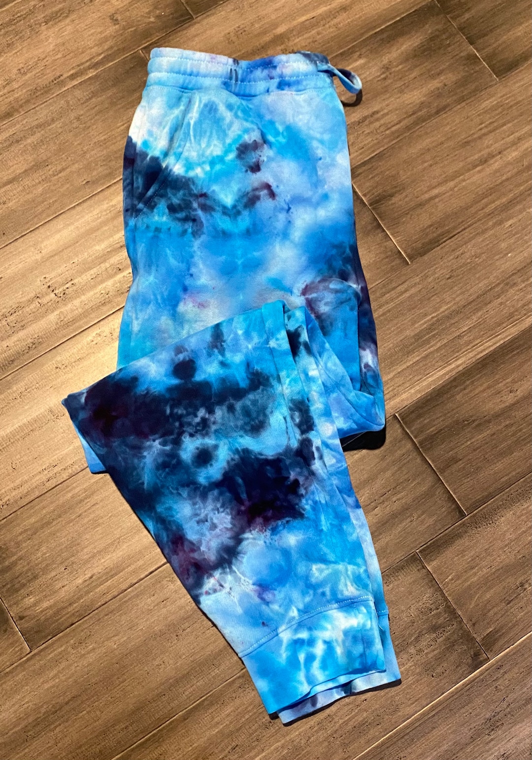 Ice Dyed, Tie Dye, Tie Dye Joggers, Jogger Pants, Joggers Men, Joggers Women, Loungewear, Blue ...
