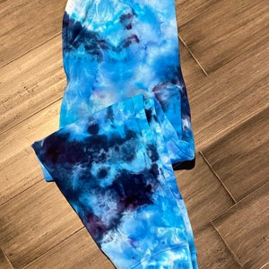 Ice Dyed, Tie Dye, Tie Dye Joggers, Jogger Pants, Joggers Men, Joggers Women, Loungewear, Blue Sweatpants