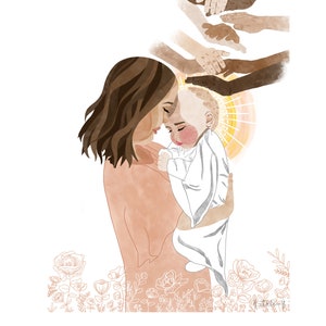 DIGITAL DOWNLOAD of &quot;A Mother&#39;s Prayer&quot;- Church of Jesus Christ of Latter Day Saints Art - lds mom art - lds art print - lds artwork - lds