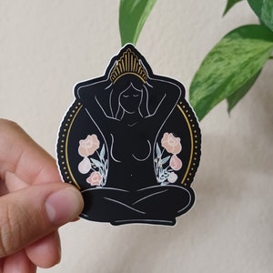 I am the Queen of My Own Body 3&quot; Sticker - Divine Feminine Sticker - Goddess Sticker - Feminist Sticker - feminine sticker for water bottle