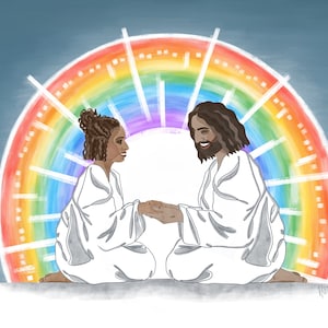 Ye are the light of the World Print- christian lgbt art - LGBT art - LGBT christian - queer christian art - lds art print - lds art - lds