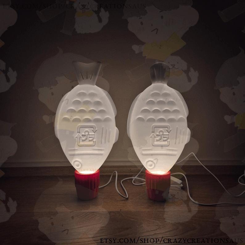 40cm / 30cm Soy Sauce Fish Lamp - 2 unique fin designs to choose from! image 6