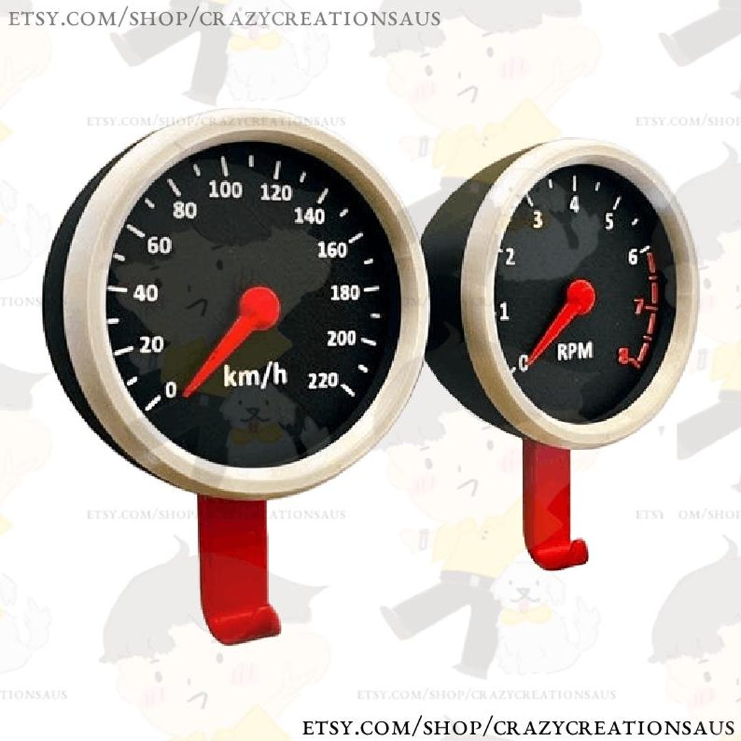 3D Printed Speedometer Key Holder: Car Dashboard Wall Hanger - Etsy