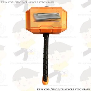 Ridgid Inspired Thor Hammer Full Life Size Display Fun Toy Decor - Rock Stand Included - 37cm / 14.5 inches image 3