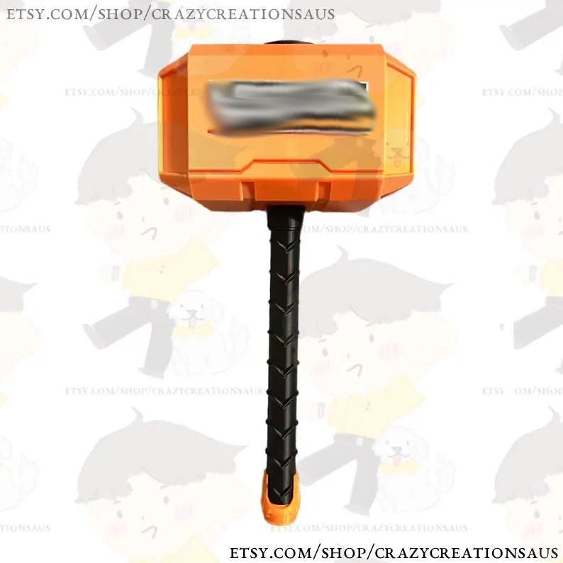 Ridgid Inspired Thor Hammer Full Life Size Display Fun Toy Decor - Rock Stand Included - 37cm / 14.5 inches image 3