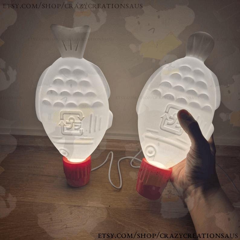 40cm / 30cm Soy Sauce Fish Lamp - 2 unique fin designs to choose from! image 2