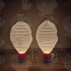 40cm / 30cm Soy Sauce Fish Lamp - 2 unique fin designs to choose from! image 3