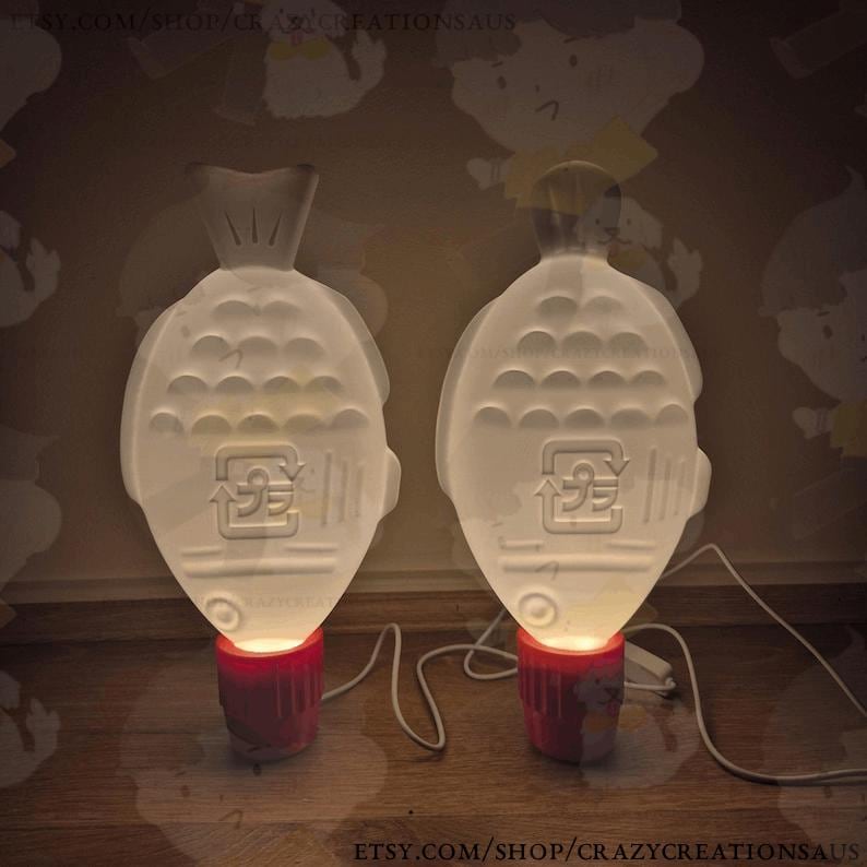 40cm / 30cm Soy Sauce Fish Lamp - 2 unique fin designs to choose from! image 3