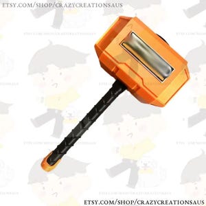 Ridgid Inspired Thor Hammer Full Life Size Display Fun Toy Decor - Rock Stand Included - 37cm / 14.5 inches image 4