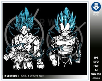 Download Goku Vegeta Etsy SVG, PNG, EPS, DXF File