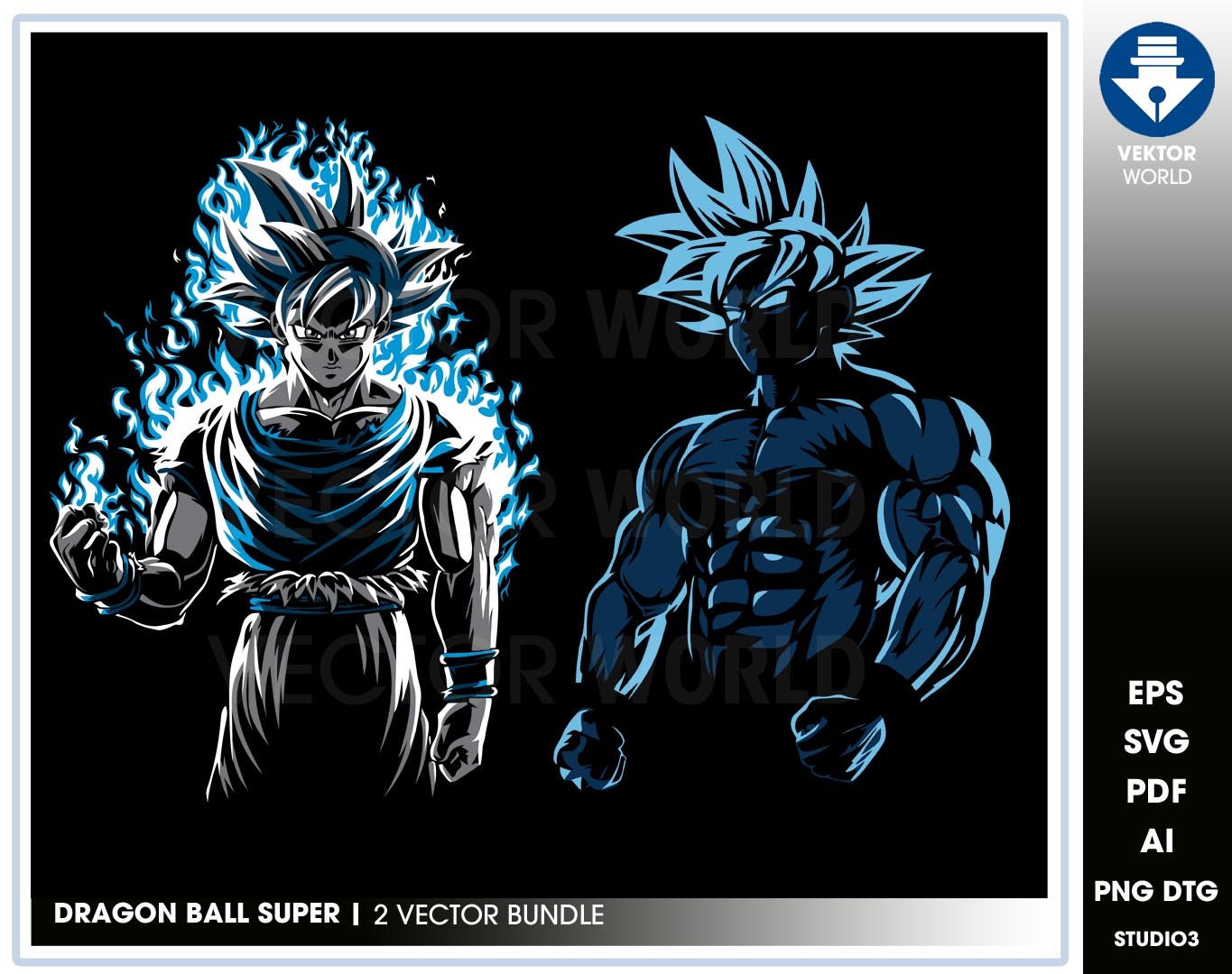 Vectores Dragon Ball Super / Gokú / pdf eps ai svg | Etsy
