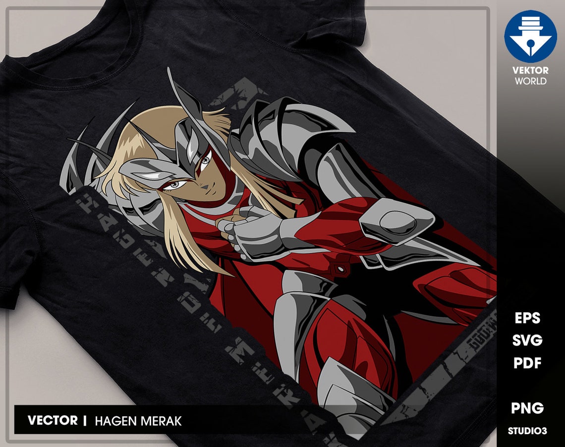 Vector Saint Seiya / Hagen Merak / pdf eps svg .studio3 | Etsy