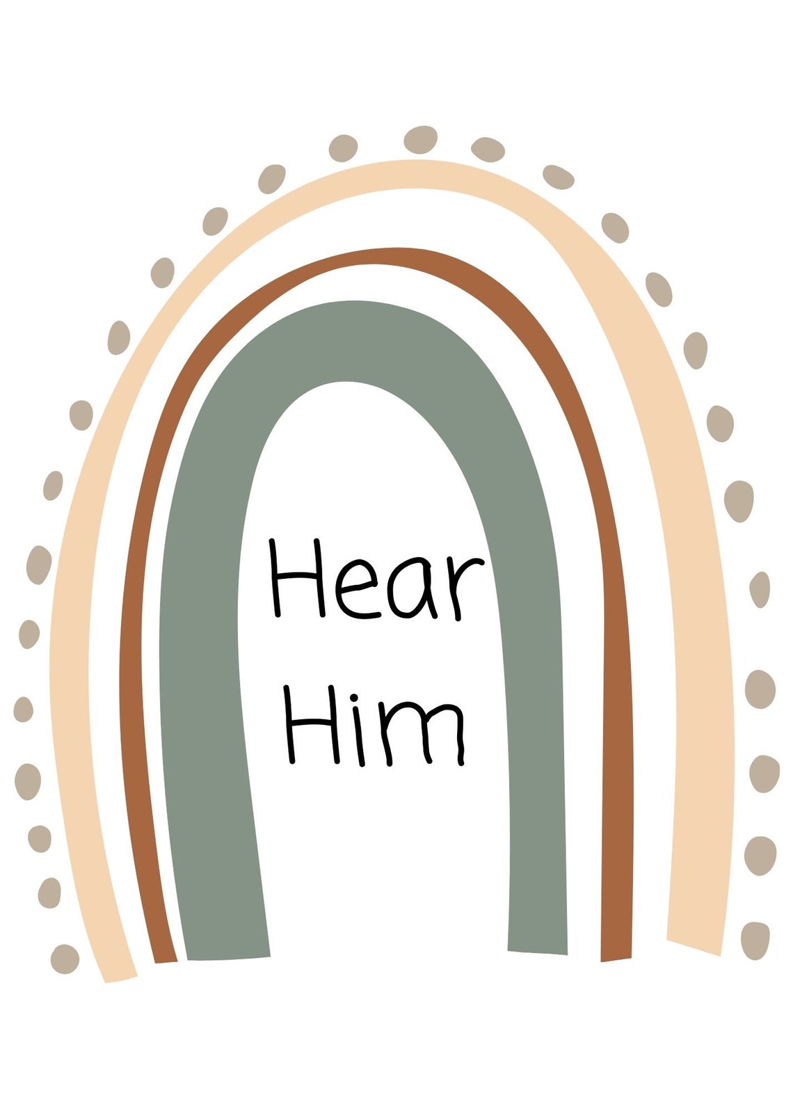 Hear Him Wall Art Digital Print LDS Gift Rainbow Wall Art - Etsy