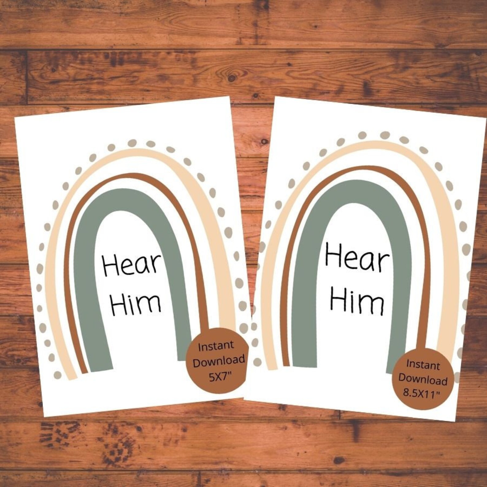 Hear Him Wall Art Digital Print LDS Gift Rainbow Wall Art - Etsy