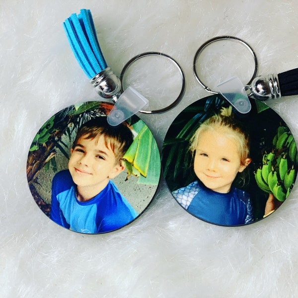 Photo keychain, custom keyring, personalized keychain heart keychain