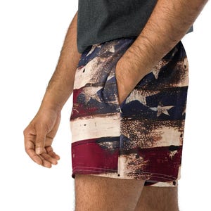 USA flag Shorts, Patriotic Athletic Apparel, American Flag Clothes, Trump Gift for Him and Her, USA Workout Gear, UPF50