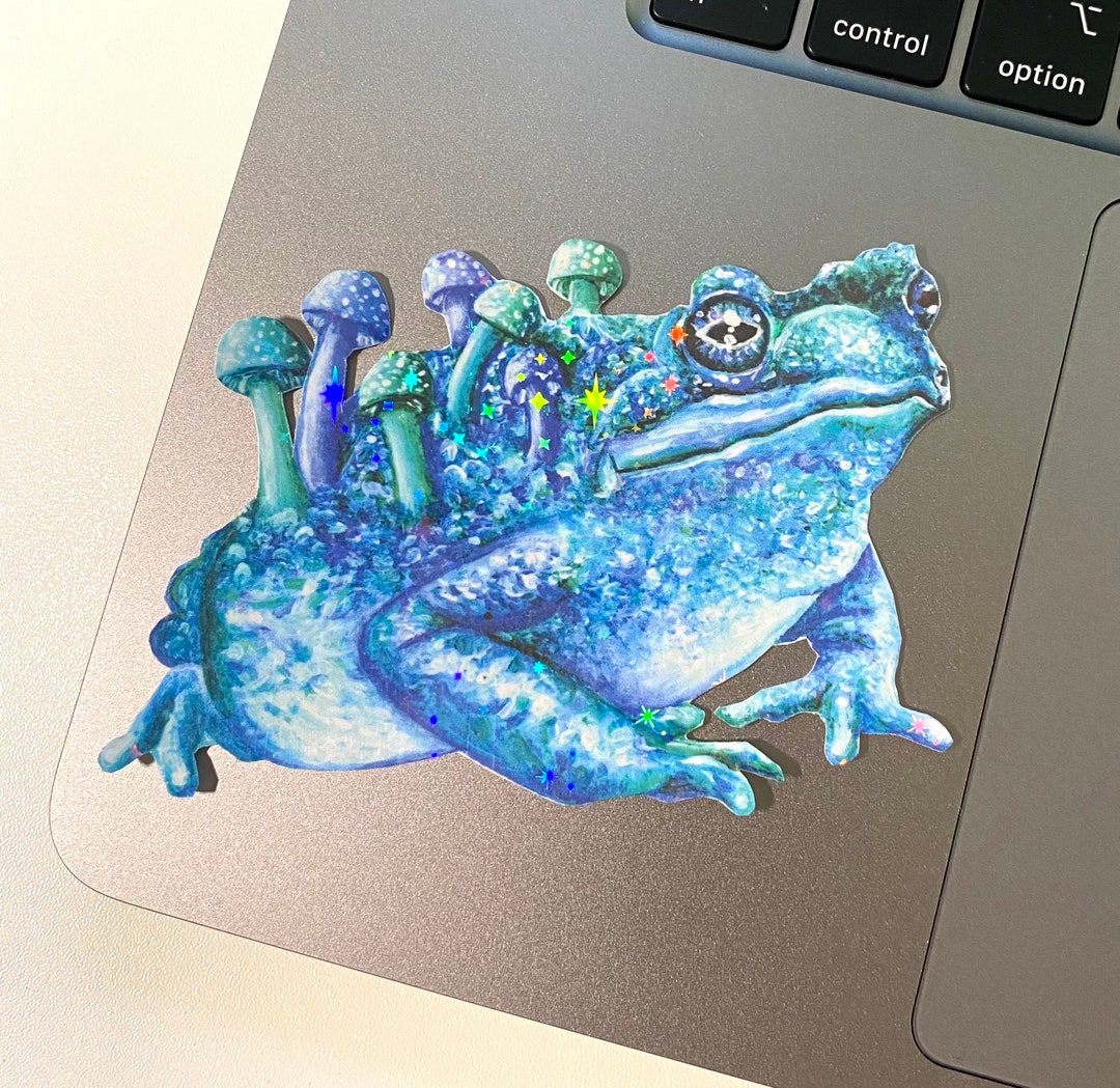Toad Holographic Sticker | Magical Frog Witch Familiar Die Cut Decal - Etsy