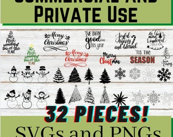 Christmas SVG Bundle, Christmas svgs bundle, Christmas Tree svgs, Snowman svgs, snowflake svgs,