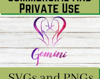 Gemini Zodiac SVG Commercial and Private use, astrology svg, galaxy svg, space svg