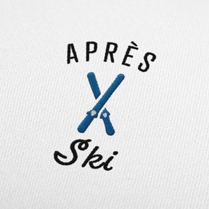 Embroidered Apres Ski Sweatshirt Ski Gift Ski Sweater Ski Clothing Mountain Sweater Ski Trip Embroidered Crewneck Christmas Crewneck Snow
