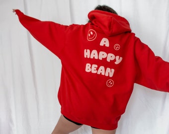 A Happy Bean Hoodie Self Love Hoodie Mental Health Hoodie Self Love Sweatshirt Positive Hoodie Empathy Hoodie Trendy Hoodie Smiley Face