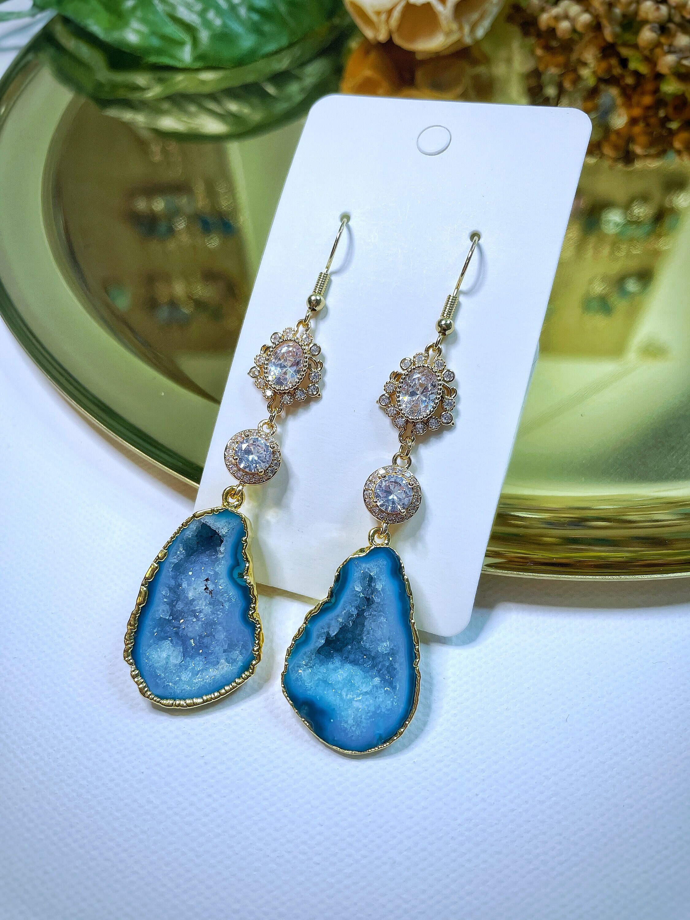 Geode earrings sale