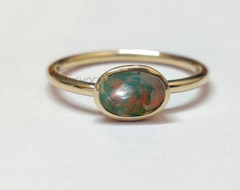 Silver Ring Genuine Gemstone Womens Ring Gift For Her 92.5 Sterling Silver Blood Stone Ring Valentine Day Gift Blood Stone Jewelry Gift For Mom Wife Sister Natural Blood Stone Womens Ring