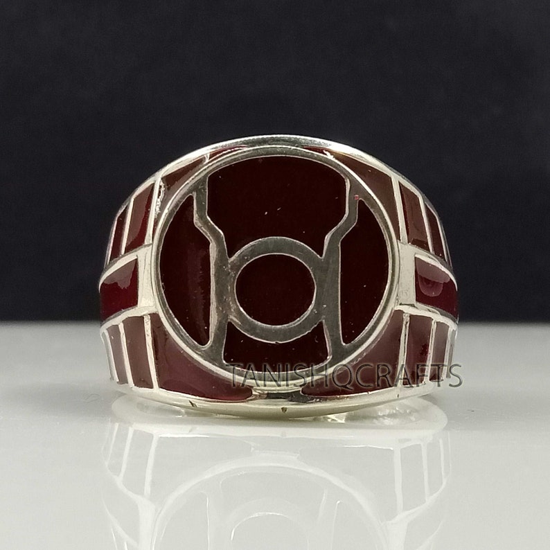 Mens Lantern Ring Red Lantern Men's Ring Lantern | Etsy