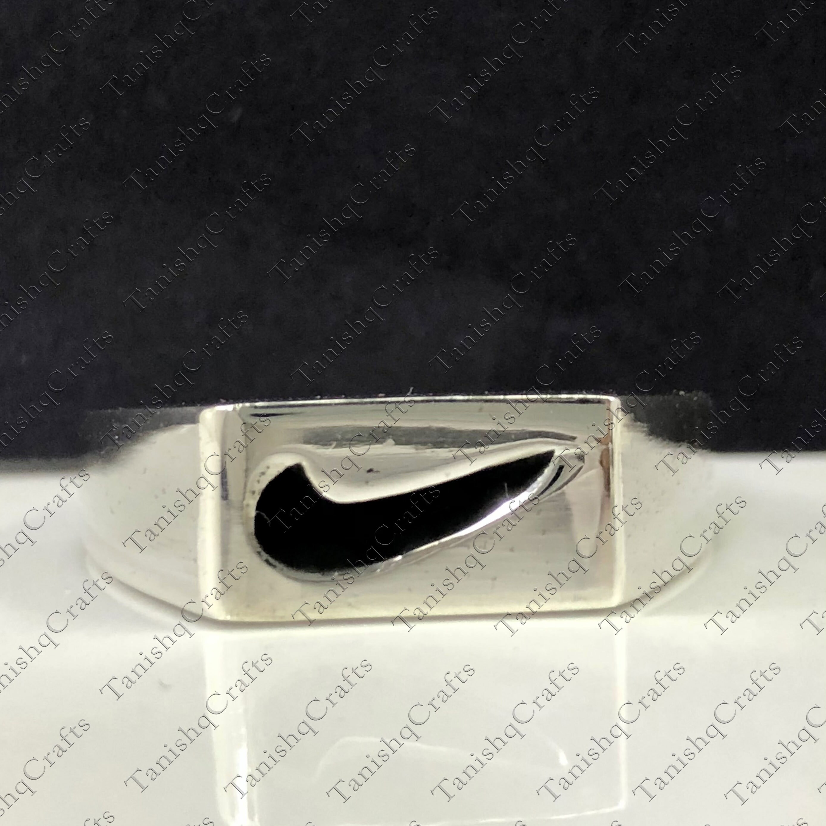 Silver Nike Swoosh Logo Ring Nike Womens Ring Nike Etsy
