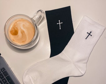 2er-Set Socken mit Kreuz