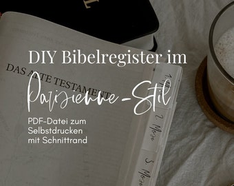 Self-print BIBLE REGISTER | Finger register