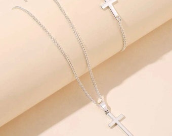 Chain+bracelet set silver
