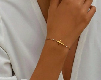 Armband Kreuz-Perlen | Bracelet with cross