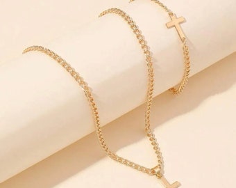Chain+bracelet set gold