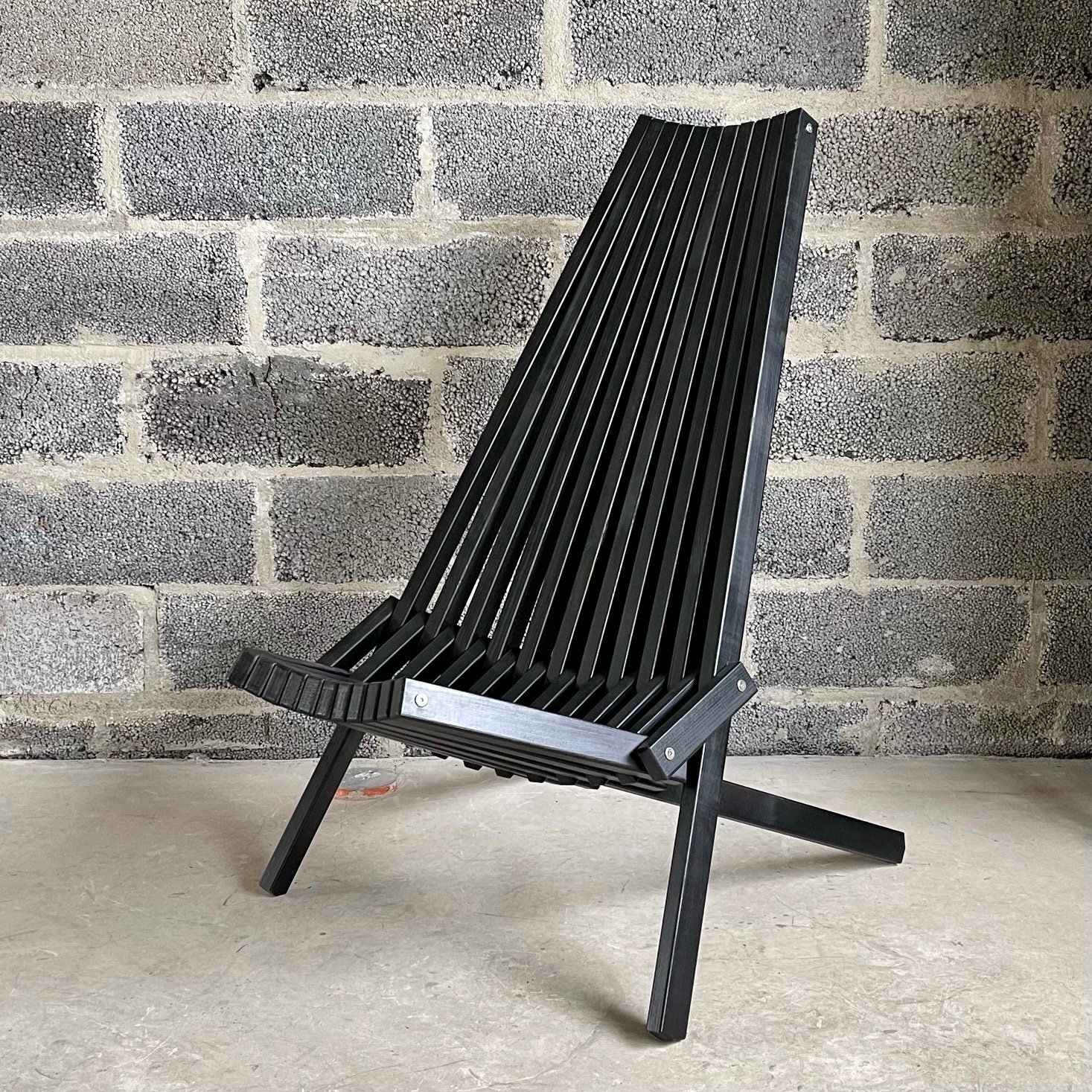 Schwarze Klappstühle Terrassenstühle Akzent Stühle | Etsy