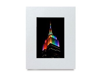 New York City Empire State Building Rainbow Lights to Honor NYC Pride