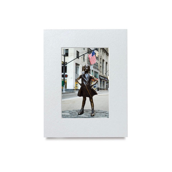 New York City Photograph of Fearless Girl in Financial District Manhattan