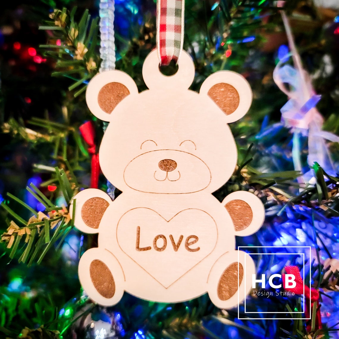Download Bear With Heart Pendant Ornament Keychain Bundle SVG Laser ...