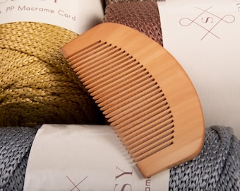 Wooden Macrame Comb, Craft Tool, Fringe Comb, Macrame Brush